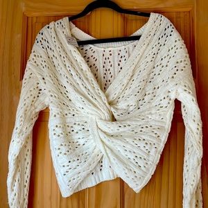 Off white criss cross knitted sweater. NWT great to pair with jeans or any pants
